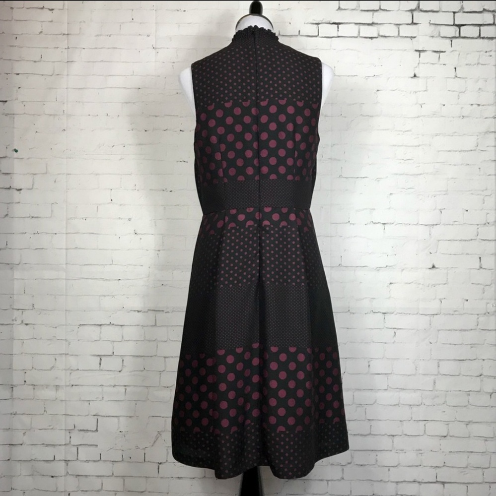 NWOT Purple Dots Mock Neck Sheath Dress - Picture 3 of 7